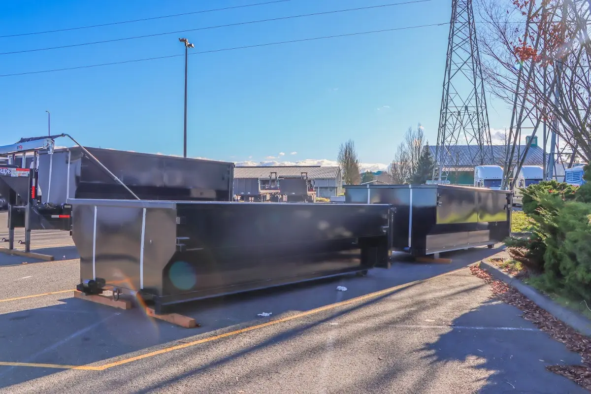 Roll-off dumpster ready for waste disposal at job site for Construction Dumpster Rental in Lakewood Ranch